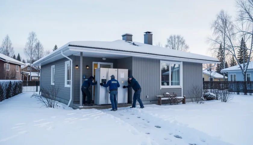 Jääkaappi side by side on tuotu suomalaiseen omakotitaloon ensilumen aikaan.