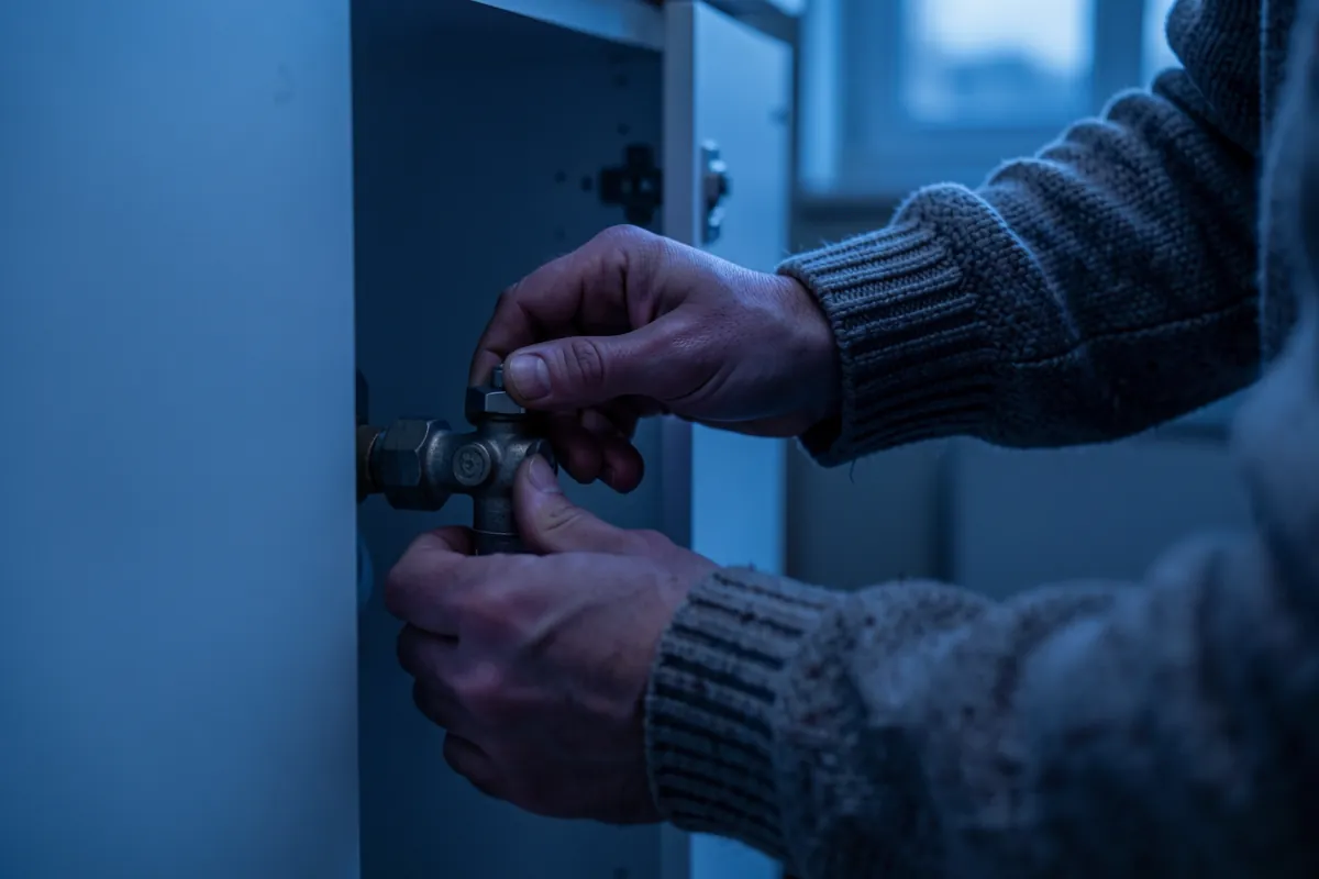Vesihanan sulkeminen on ensimmäinen turvatoimi ennen huoltoa.
