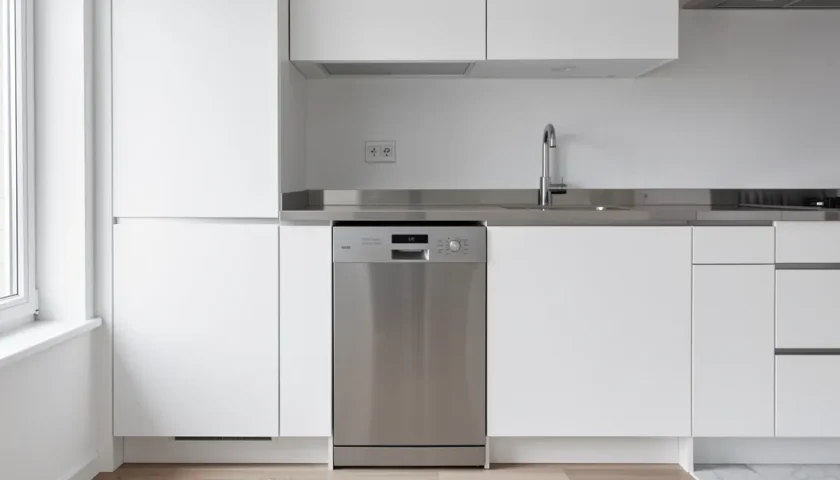 Moderni keittiö ja bosch astianpesukone virhekoodi e14 -tilanteessa.